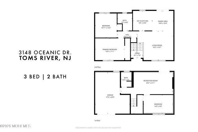 3148 Oceanic Drive, Toms River, NJ 08753