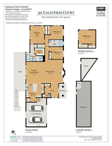 30 Calaveras Court, Hillsborough, CA 94010