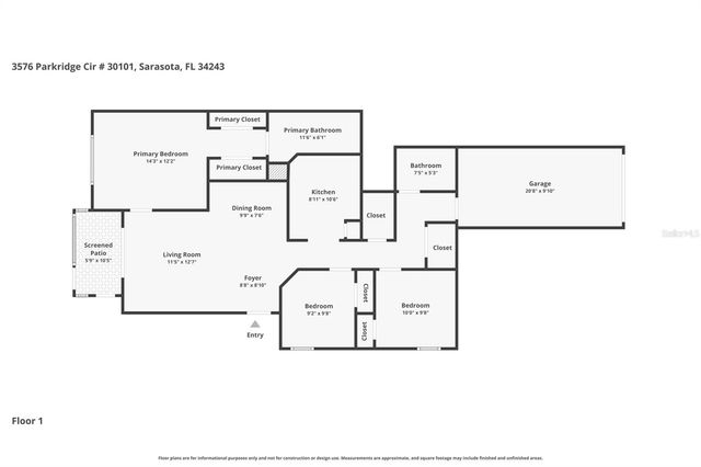 3576 PARKRIDGE CIRCLE 30-101, Sarasota, FL 34243