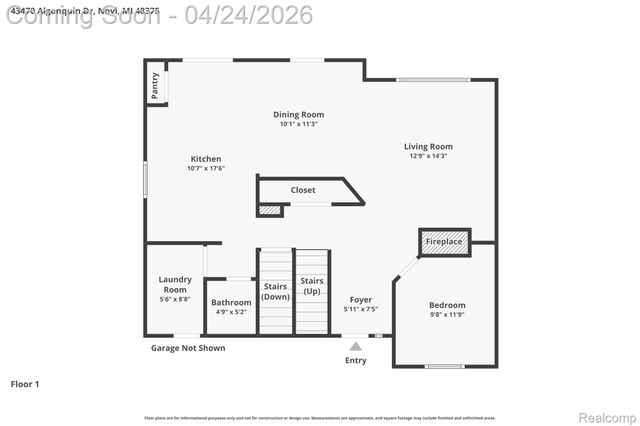 43470 Algonquin Drive, Novi, MI 48375