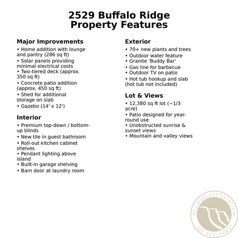 2529 Buffalo Ridge Trail, Billings, MT 59106