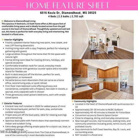 6516 Koula Drive, Diamondhead, MS 39525