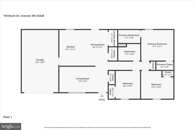 104 BASIN DR, Inwood, WV 25428