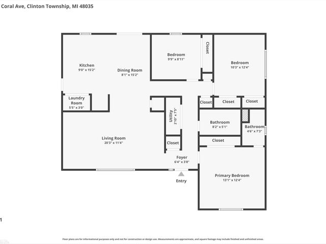15861 Coral Avenue, Clinton Township, MI 48035