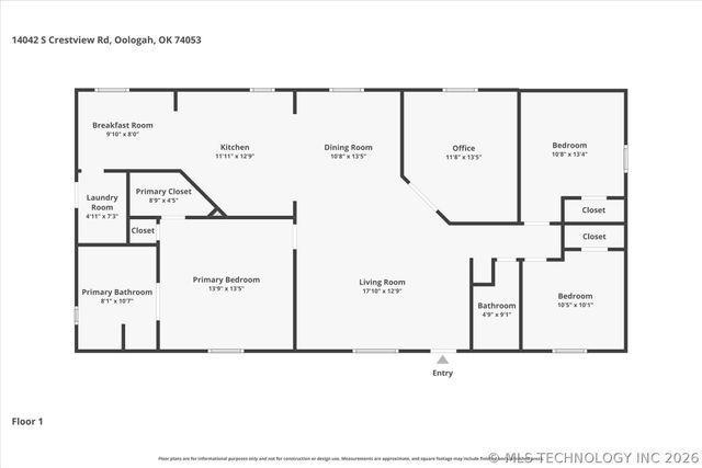 14042 S Crestview Road, Oologah, OK 74053