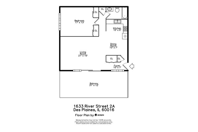1633 River Street 2A, Des Plaines, IL 60016