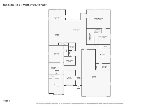 4836 Cedar Hill Drive, Weatherford, TX 76087