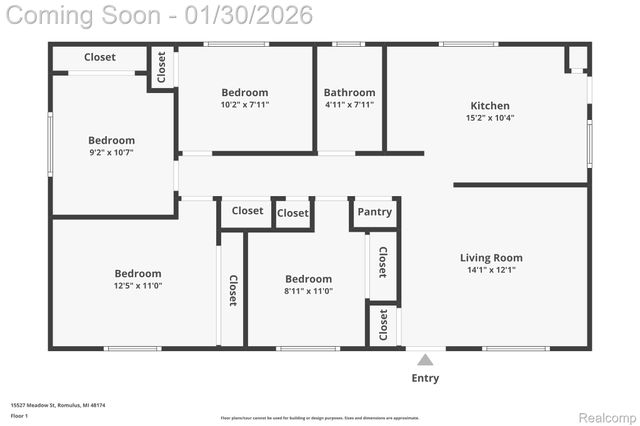 15527 Meadow Street, Romulus, MI 48174