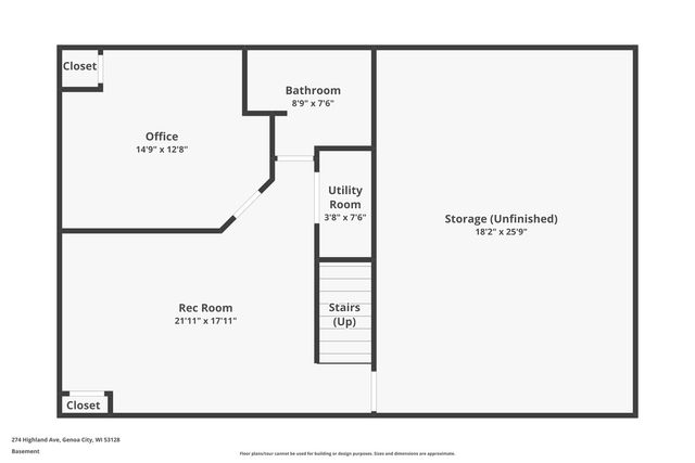 274 Highland AVENUE, Genoa City, WI 53128