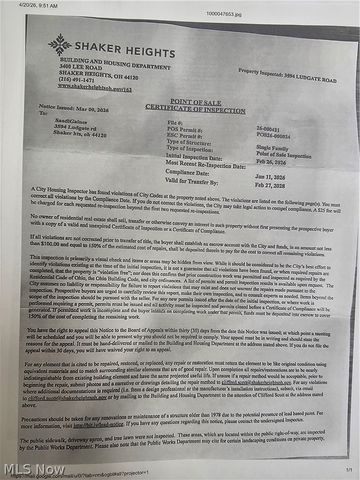 3594 Ludgate Road, Shaker Heights, OH 44120