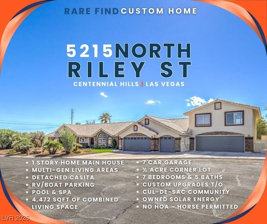 5215 North RILEY Street, Las Vegas, NV 89149