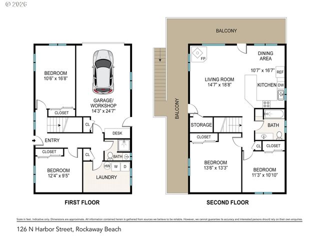 126 N HARBOR St, Rockaway Beach, OR 97136