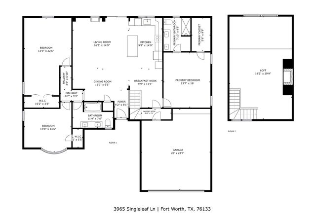 3965 Singleleaf Lane, Fort Worth, TX 76133