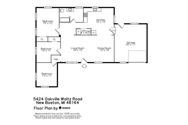5424 Oakville Waltz Road, New Boston, MI 48164