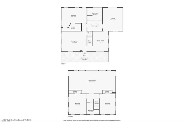 1407 Back Creek RD, Seaford, VA 23696