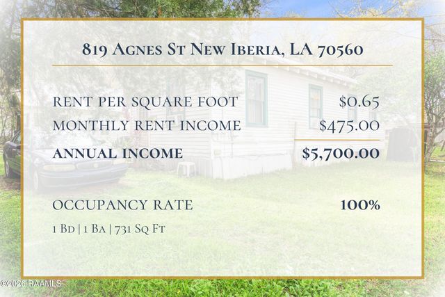 819 Agnes Street, New Iberia, LA 70560