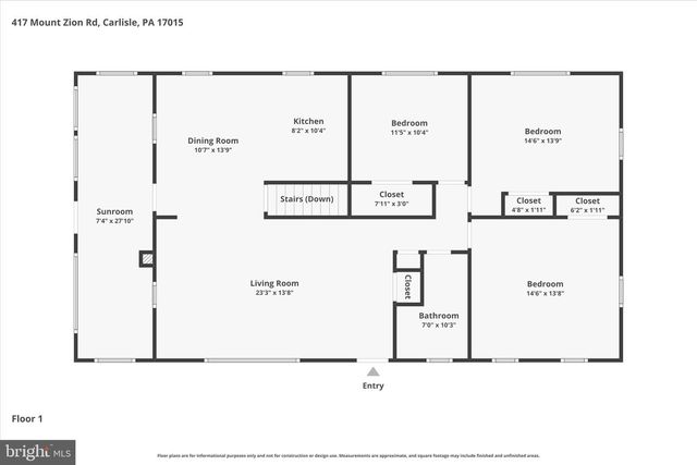 417 MOUNT ZION RD, Carlisle, PA 17015