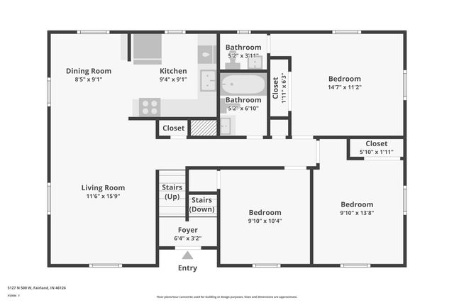 5127 N 500 W, Fairland, IN 46126