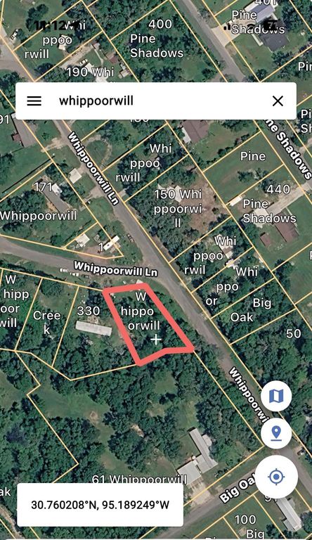 TBD Whippoorwill Lane, Point Blank, TX 77364