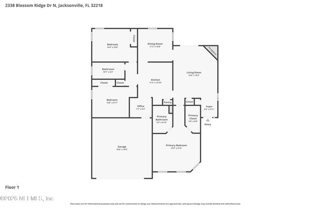 2338 BLOSSOM RIDGE Drive N, Jacksonville, FL 32218