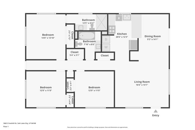 1865 S FOOTHILL DR, Salt Lake City, UT 84108