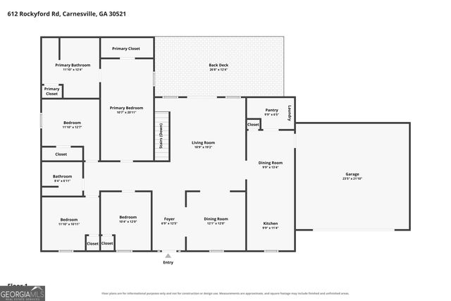 612 Rockyford Road, Carnesville, GA 30521