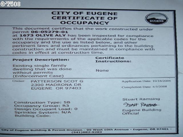 1673 OLIVE Aly, Eugene, OR 97401