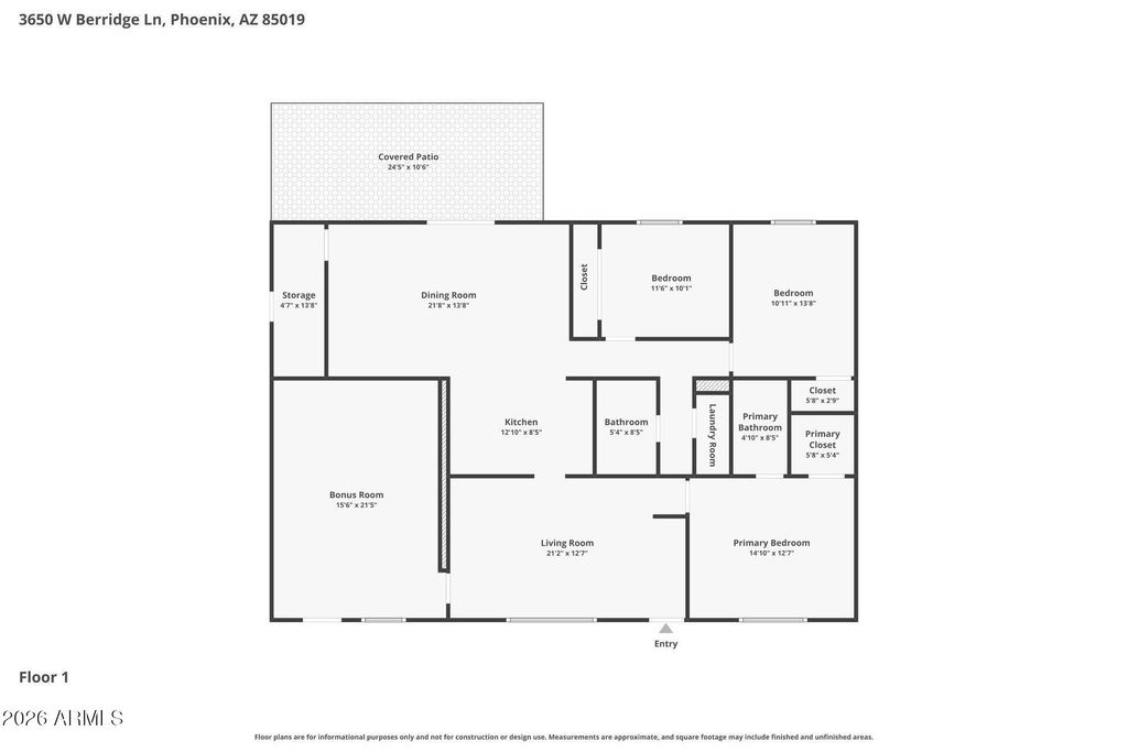 Image 13 of property listing at 3650 W BERRIDGE Lane, Phoenix, AZ 85019