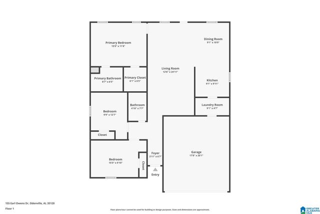 155 EARL OWENS DRIVE, Odenville, AL 35120