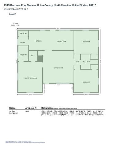 2313 Raccoon Run, Monroe, NC 28110