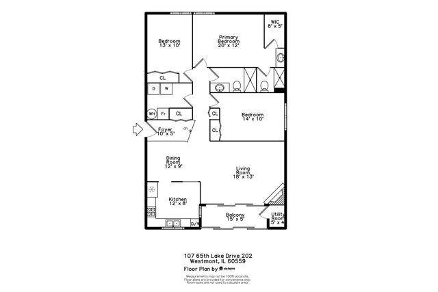 107 65th Lake Drive 202, Westmont, IL 60559