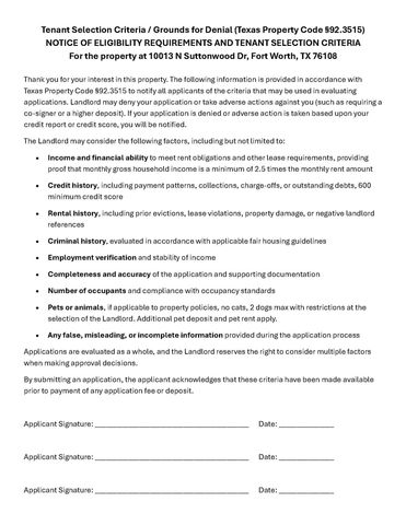 10013 N Suttonwood Drive, Fort Worth, TX 76108