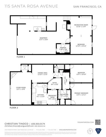 115 Santa Rosa Avenue, San Francisco, CA 94112