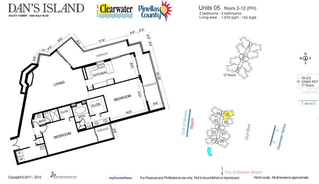 1660 GULF BOULEVARD PH5, Clearwater Beach, FL 33767