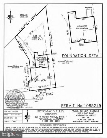 328 RIDGE RD, Washington Grove, MD 20880