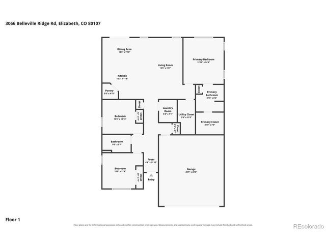 3066 Belleville Ridge Rd, Elizabeth, CO 80107