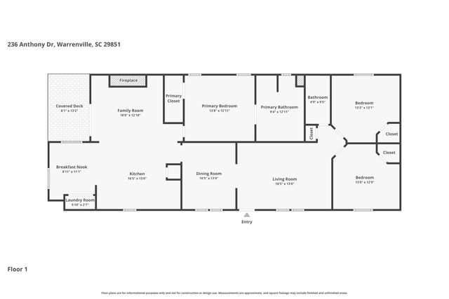 236 Anthony Drive, Warrenville, SC 29851