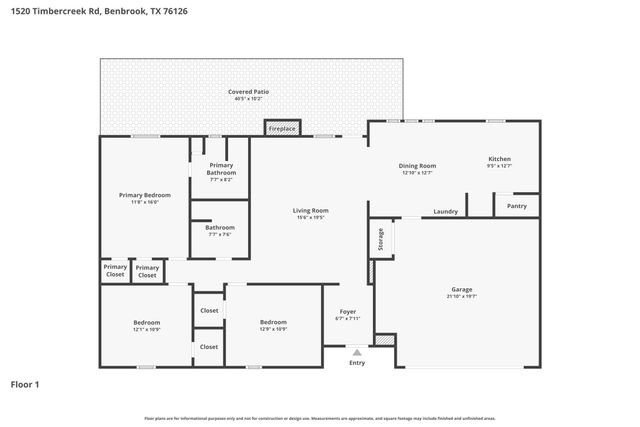 1520 Timbercreek Road, Benbrook, TX 76126