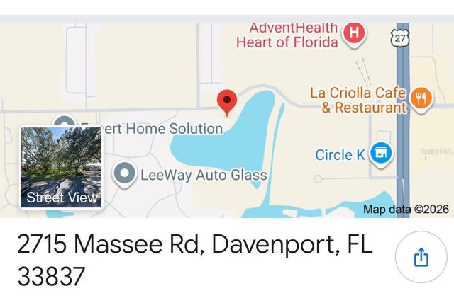 2715 MASSEE ROAD, Davenport, FL 33837