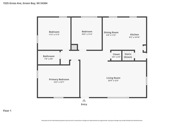 1525 GROSS AVENUE, Green Bay, WI 54304