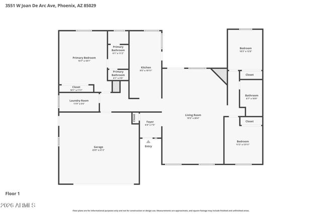 3551 W JOAN DE ARC Avenue, Phoenix, AZ 85029
