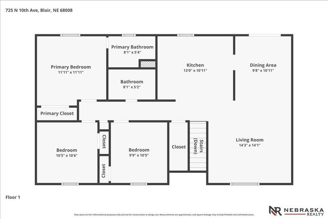 725 N 10th Avenue, Blair, NE 68008