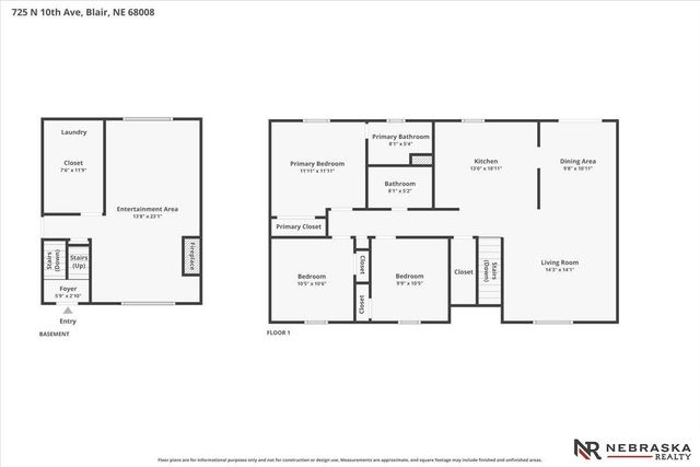725 N 10th Avenue, Blair, NE 68008
