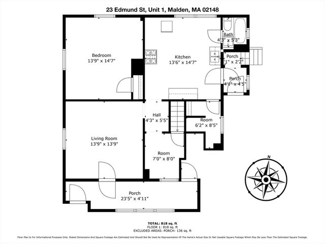 23 Edmund St 1, Malden, MA 02148