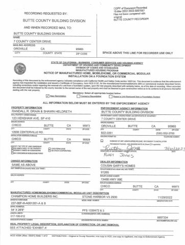 12656 Centerville, Chico, CA 95928