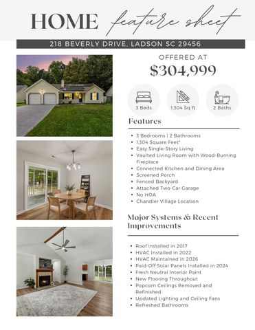 218 Beverly Drive, Ladson, SC 29456