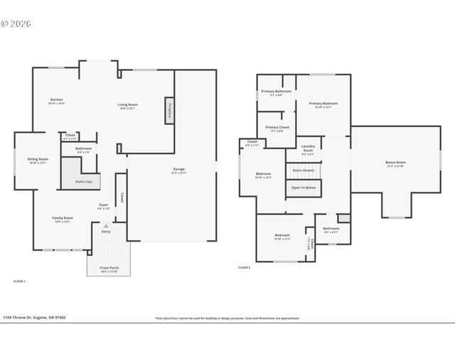 1159 THRONE Dr, Eugene, OR 97402