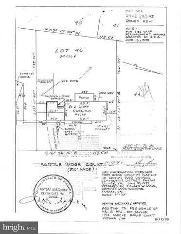 1714 SADDLE RIDGE CT, Vienna, VA 22182