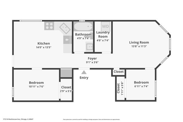 1712 N Washtenaw Avenue 2F, Chicago, IL 60647