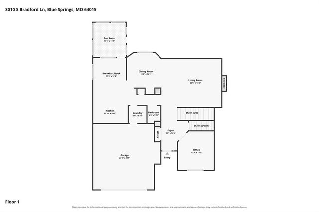 3010 S Bradford Lane, Blue Springs, MO 64015